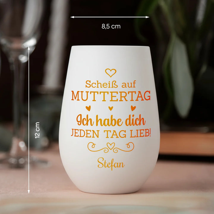 Personalisiertes Windlicht “Scheiss auf Muttertag”