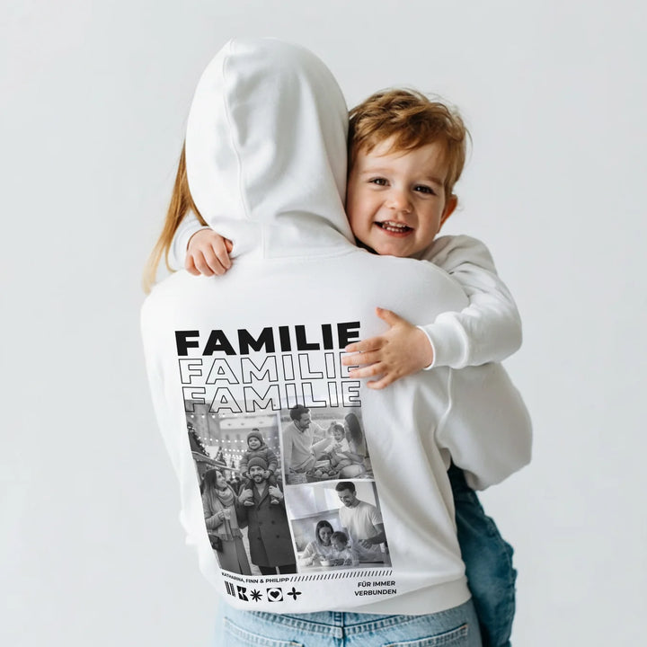 Personalisierter Hoodie mit Fotos "Familie"