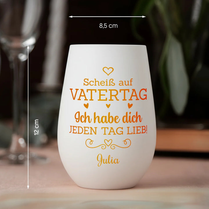 Personalisiertes Windlicht "Scheiß auf Vatertag”