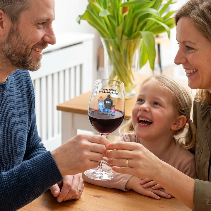 Personalisiertes Weinglas “Scheiß auf Muttertag”