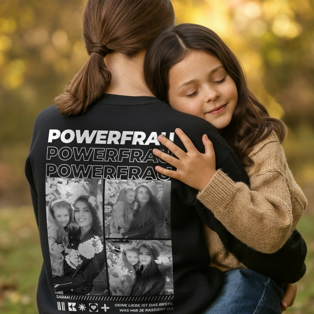 Personalisierter Sweater "Mama" mit Fotos