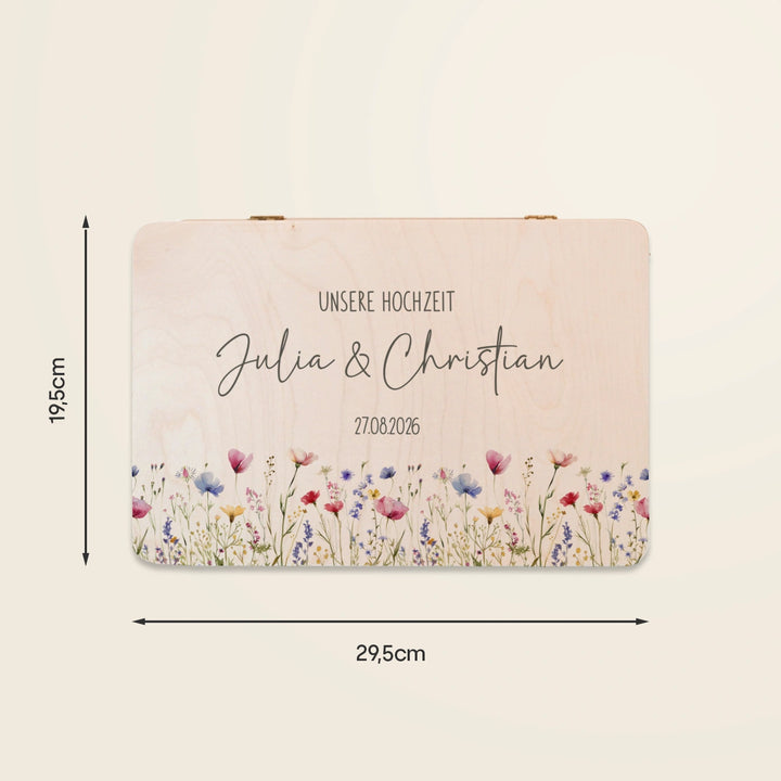 Personalisierte Erinnerungskiste Hochzeit "Blumen"