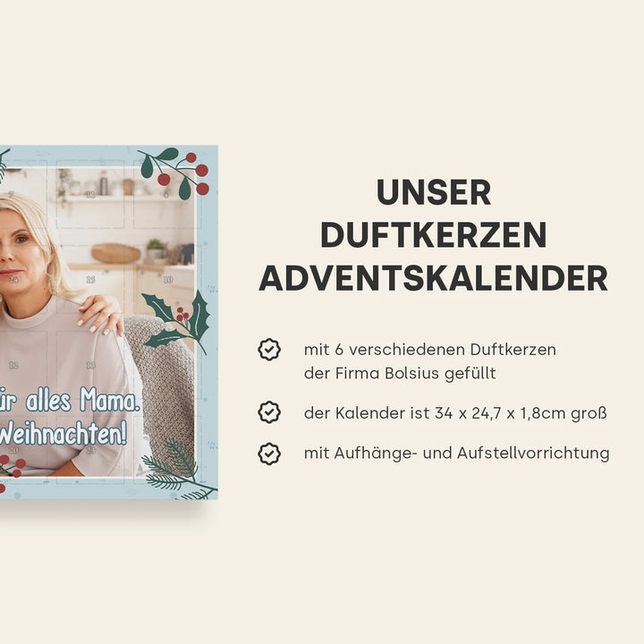 Personalisierter Duftkerzen Adventskalender "Mama"