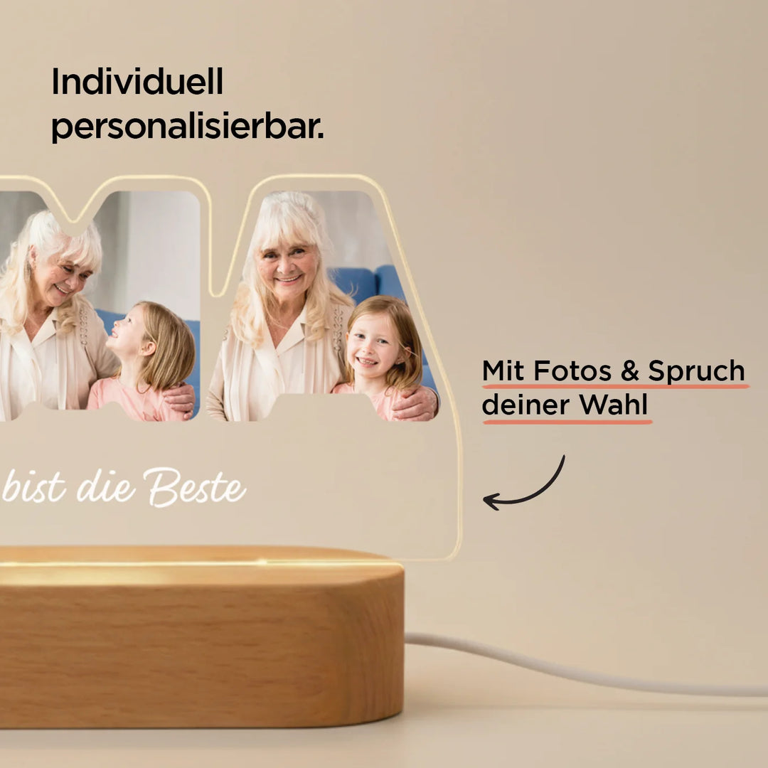Personalisiertes Acryl-Licht "OMA"