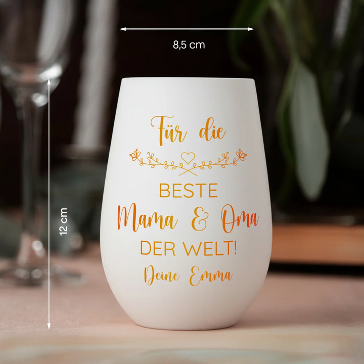Personalisiertes Windlicht "Mama & Oma"