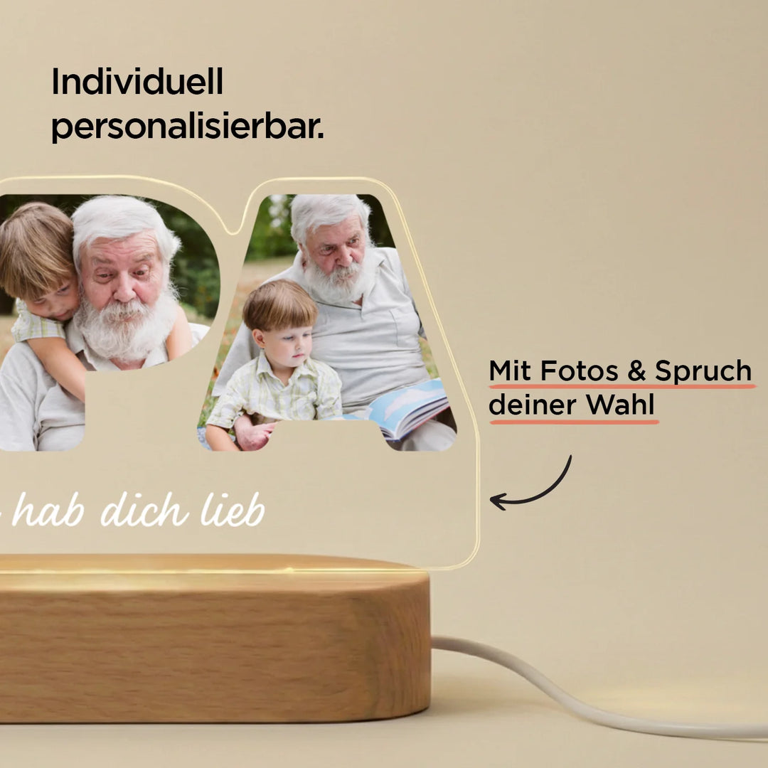 Personalisiertes Acryl-Licht "OPA"