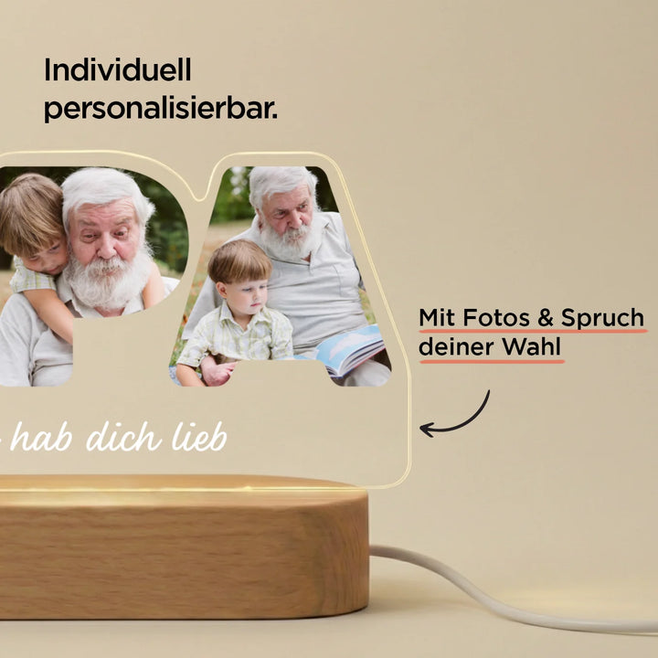 Personalisiertes Acryl-Licht "OPA"