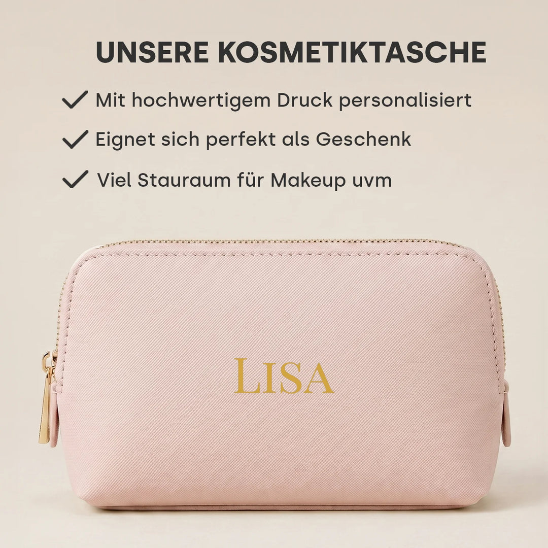 Personalisierte Kosmetiktasche "Leder"