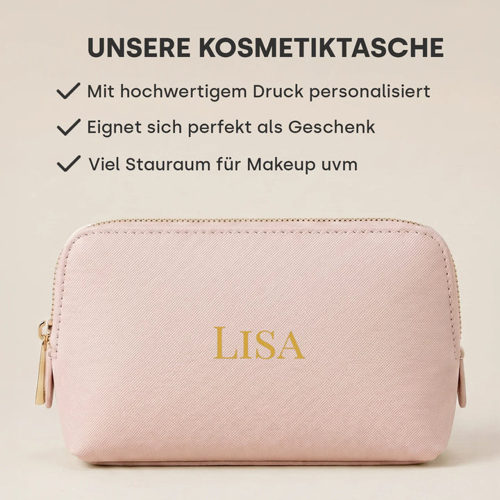 Personalisierte Kosmetiktasche "Leder"