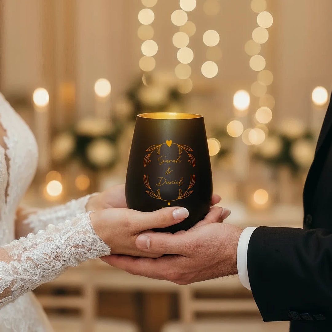 Personalisiertes Windlicht "Namen & Datum"