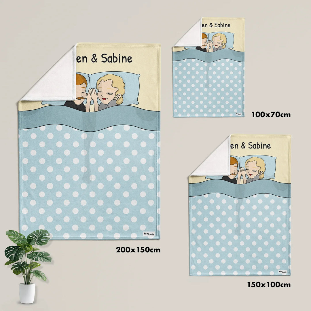 Personalisierte Decke "Kuschelzeit Paar"