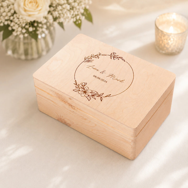 Personalisierte Erinnerungskiste "Hochzeit"