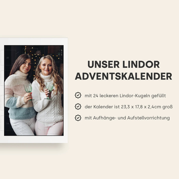 Personalisierter Lindor Adventskalender "Schwester"