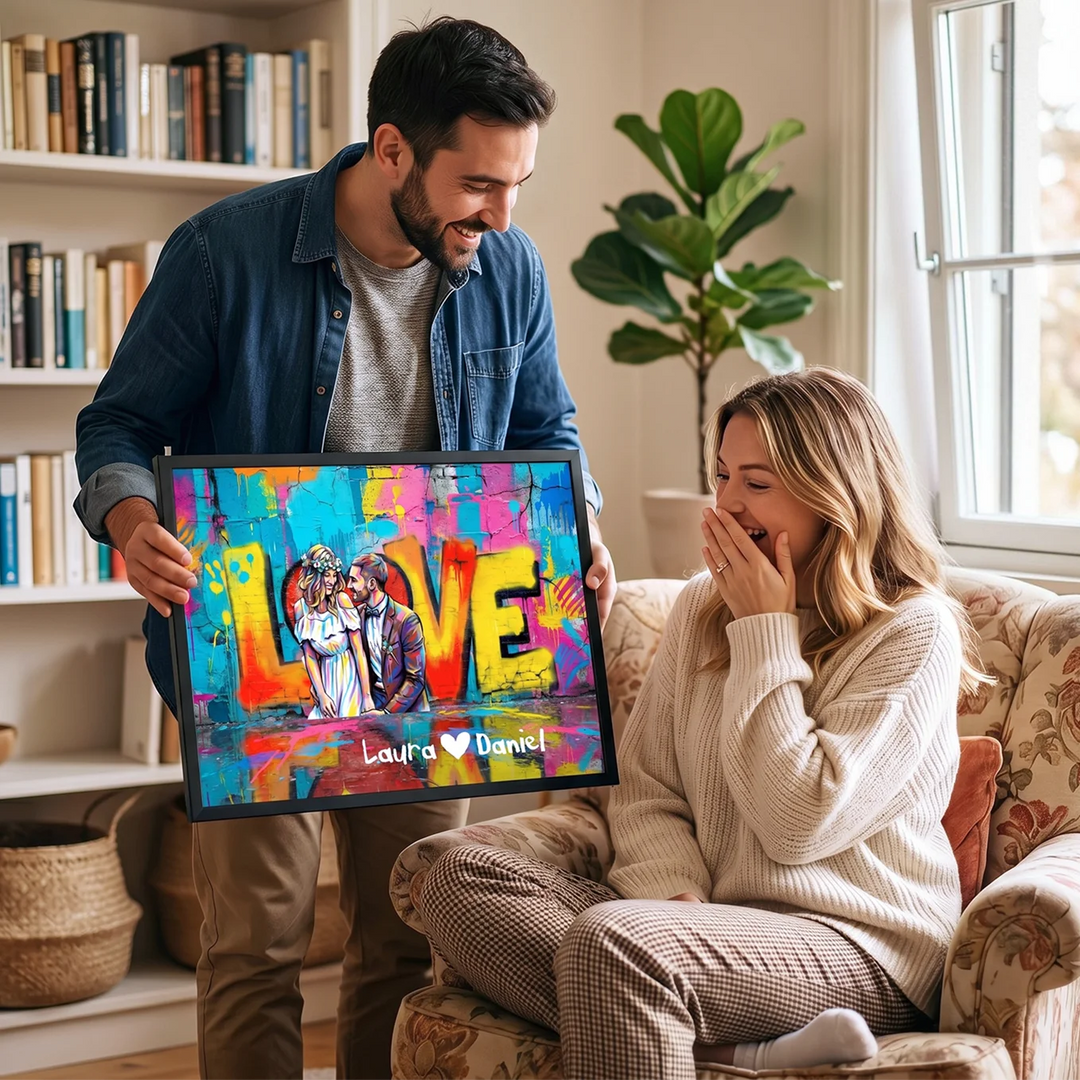 Personalisiertes Poster "Hochzeit Love"