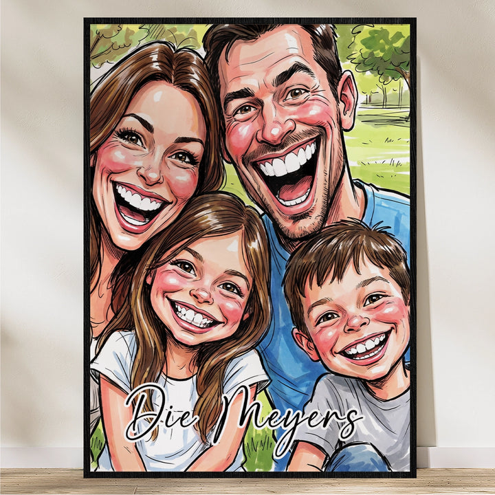 Personalisiertes Poster "Sketch Familie"