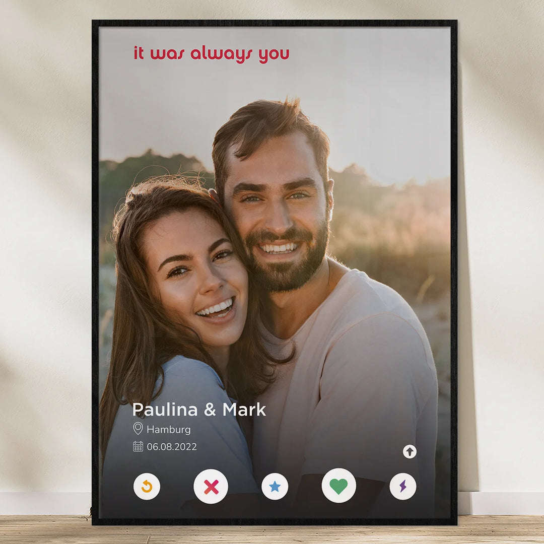 Fotoposter "Dating-App"