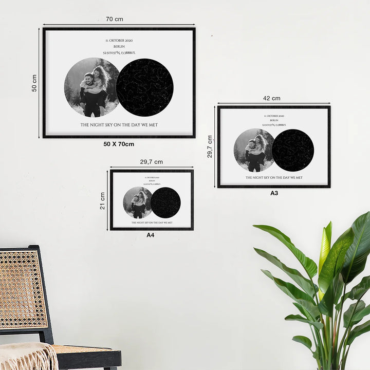 Personalisiertes Poster "Sternenhimmel" mit Foto