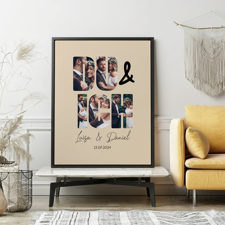 Personalisierte Leinwand "Du & Ich"