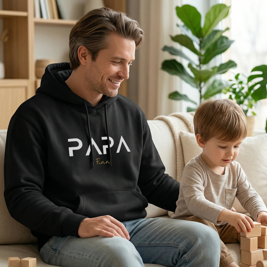 Personalisierter Hoodie “Papa” mit Namen