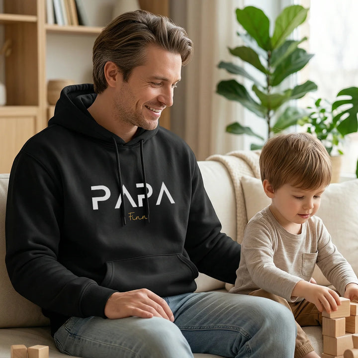 Personalisierter Hoodie “Papa” mit Namen