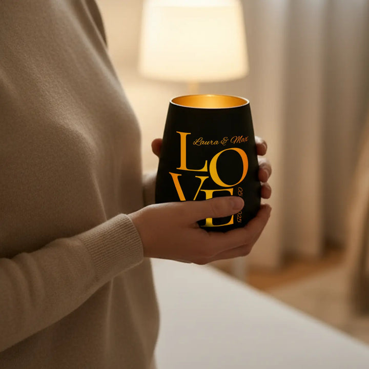 Personalisiertes Windlicht "Love"