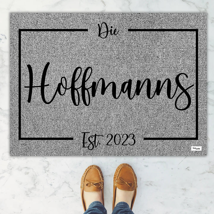 Personalisierte Fußmatte “Familienname”