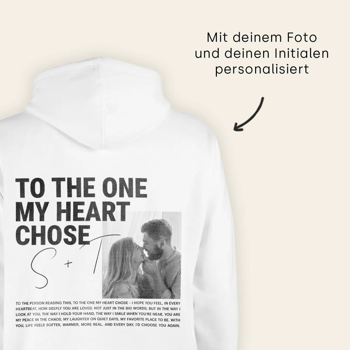 Personalisierter Hoodie "Heart Chosen"
