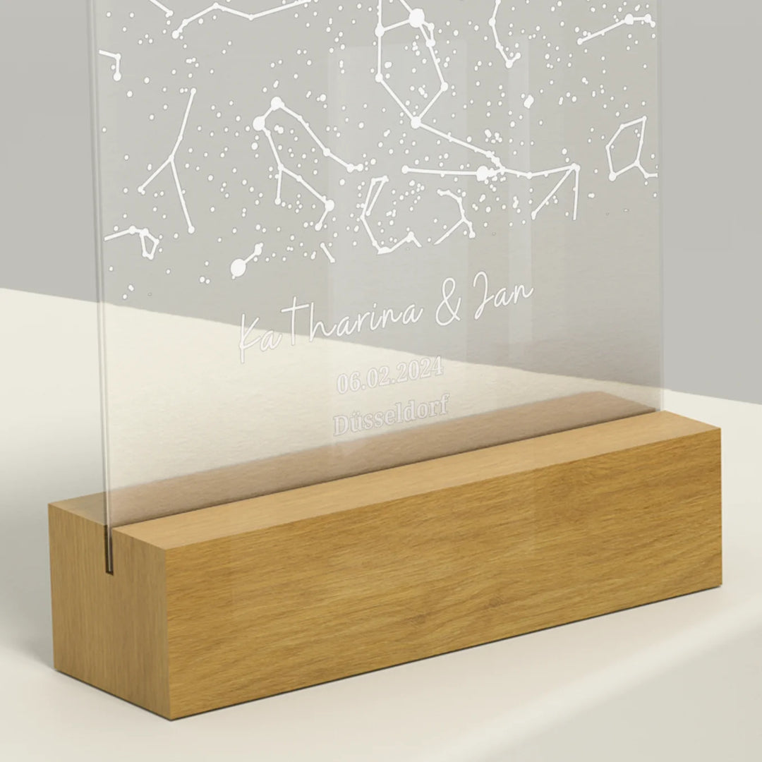 Personalisierte Acryltafel - "Sternenhimmel"