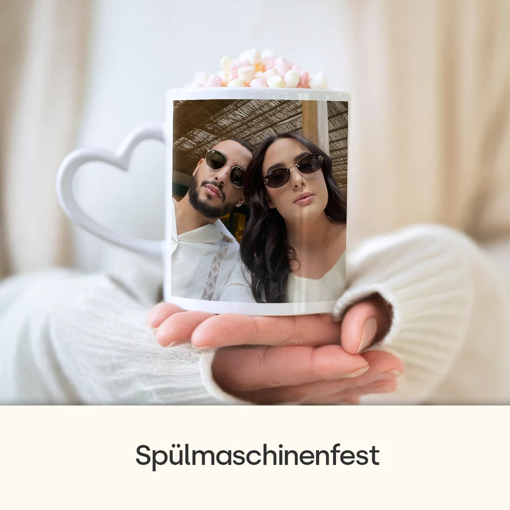 Personalisierte Herz-Tasse "Foto"