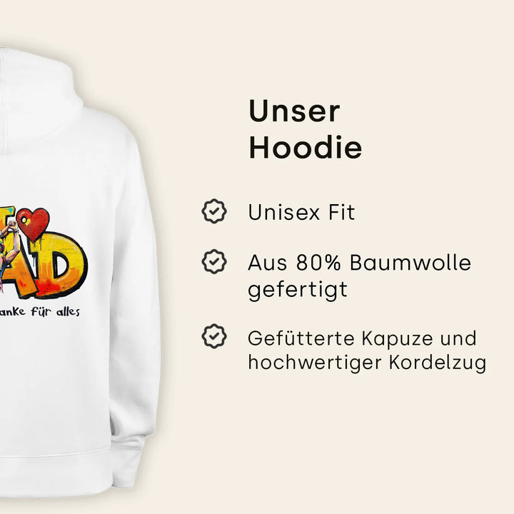 Personalisierter Hoodie Love "PAPA"