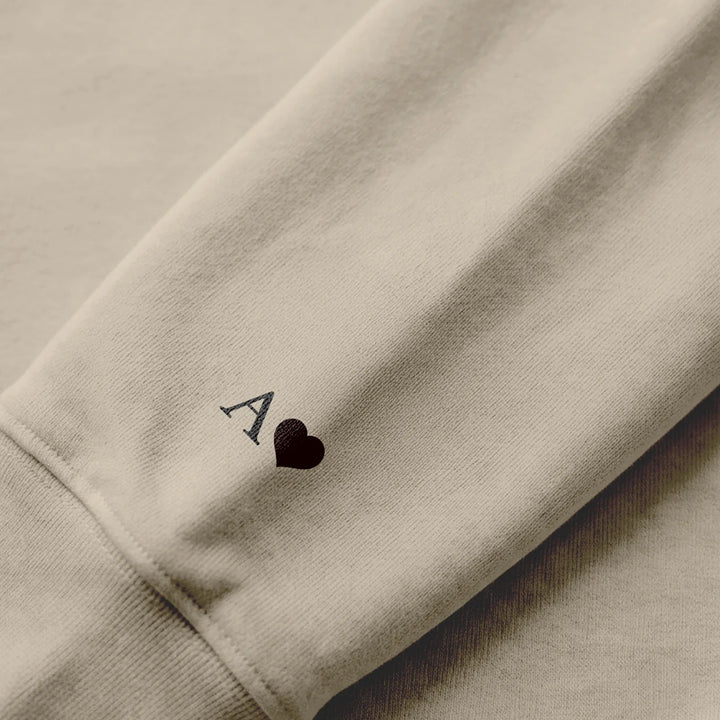 Personalisierte Partnerlook Hoodies "Puzzlestück" (mit Ärmeldruck)