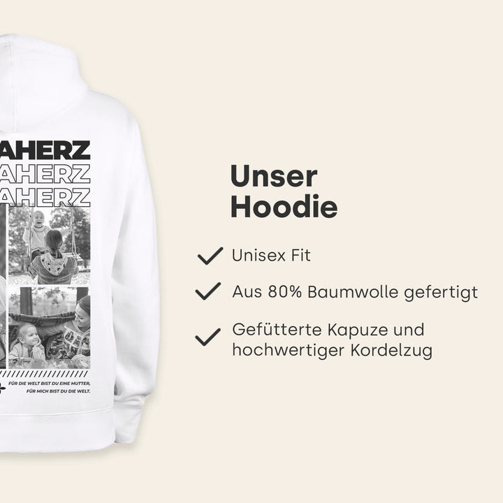 Personalisierter Hoodie mit Fotos "Mama"