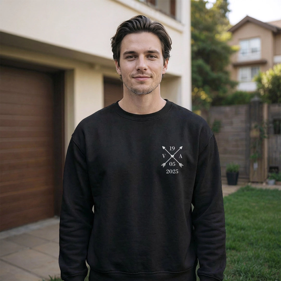 Personalisierter Sweater "Herz & Datum"