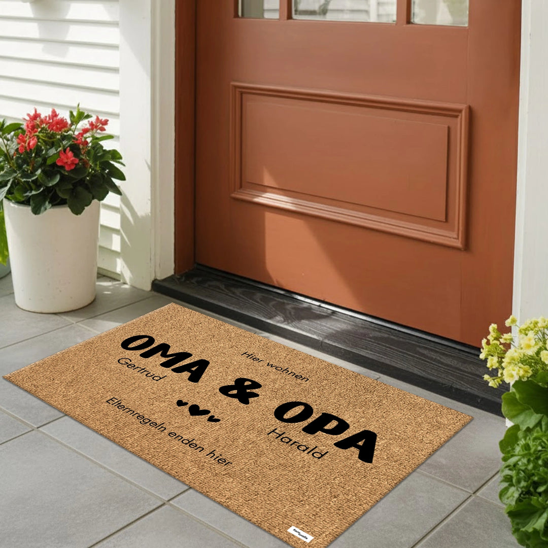 Personalisierte Fußmatte "Oma & Opa"