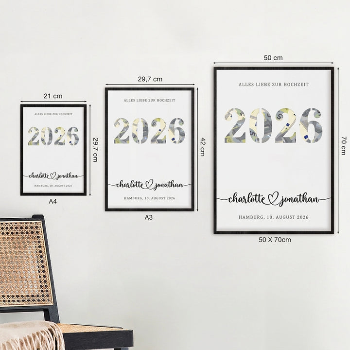 Personalisiertes Geldgeschenk zur Hochzeit "2026"