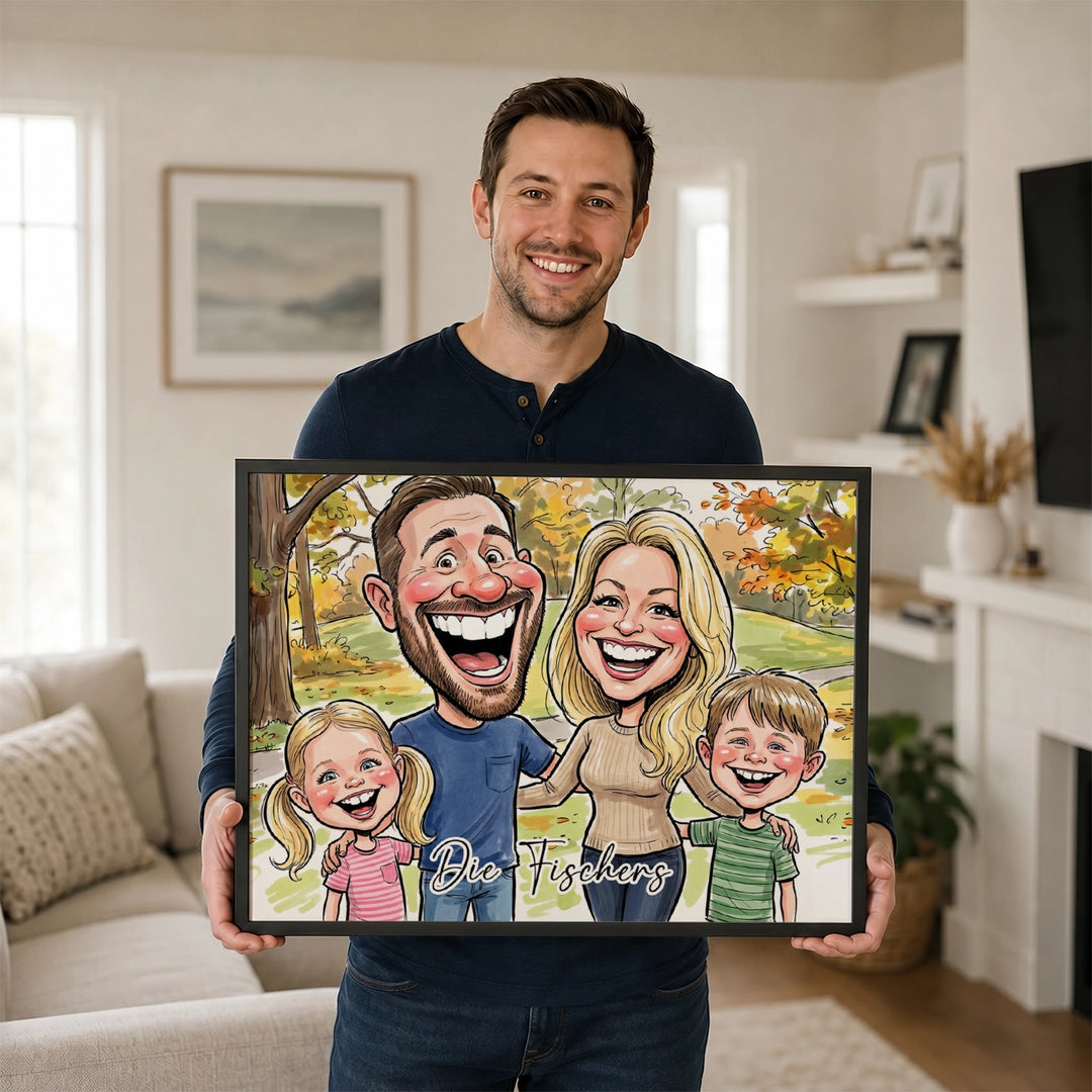 Personalisiertes Poster "Sketch Familie"
