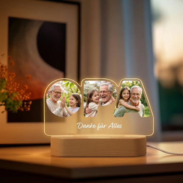 Personalisiertes Acryl-Licht "OPA"