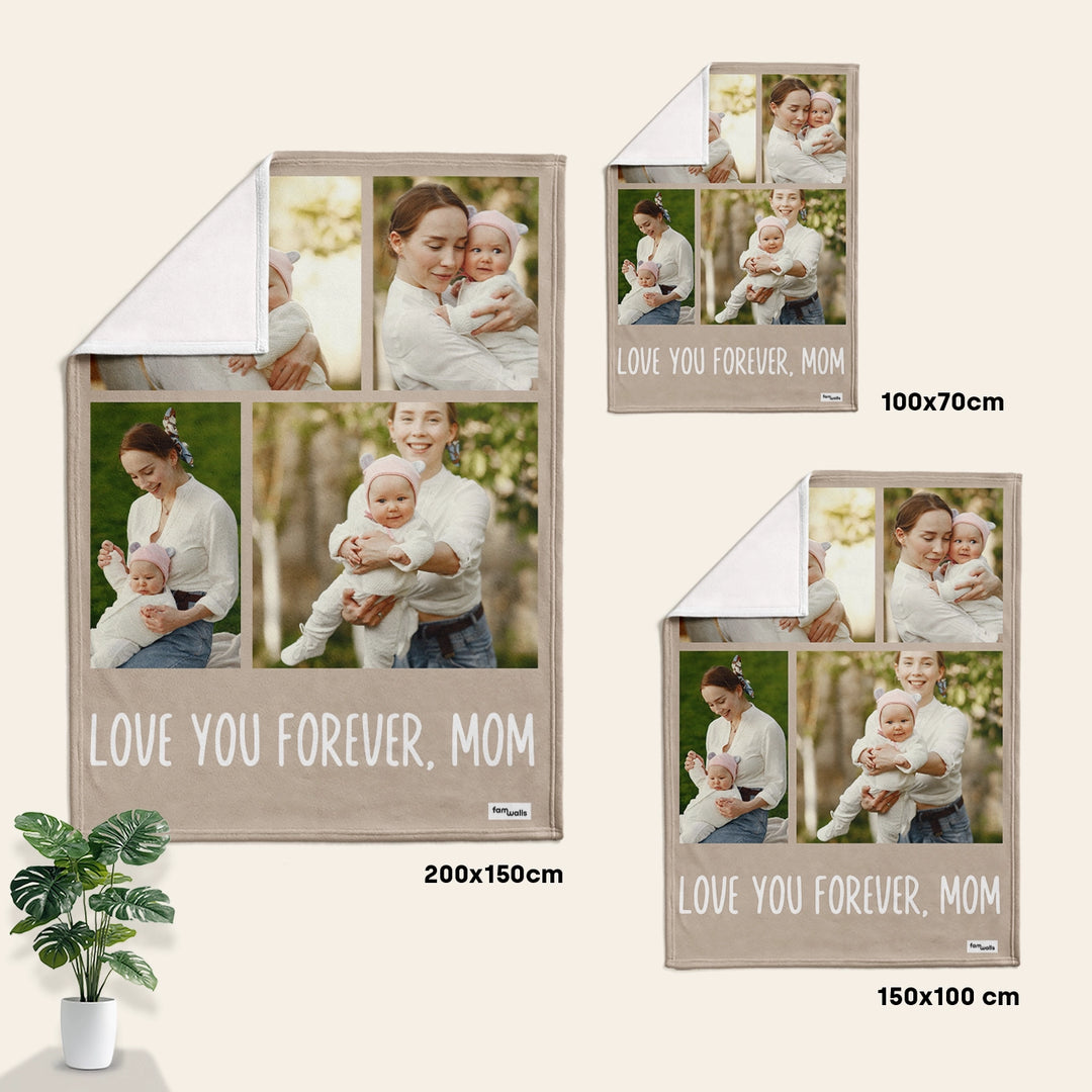 Personalisierte Decke Foto "Mama"