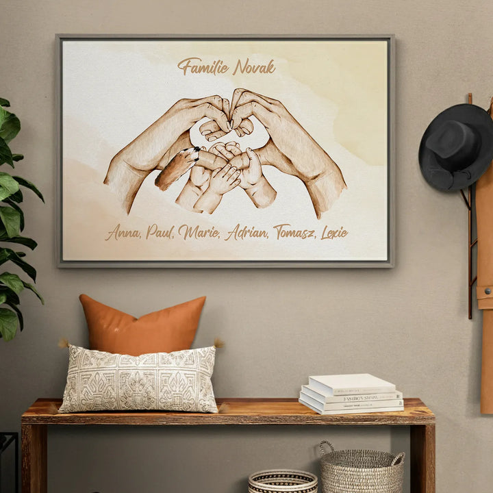 Personalisierte Leinwand "Familienglück"