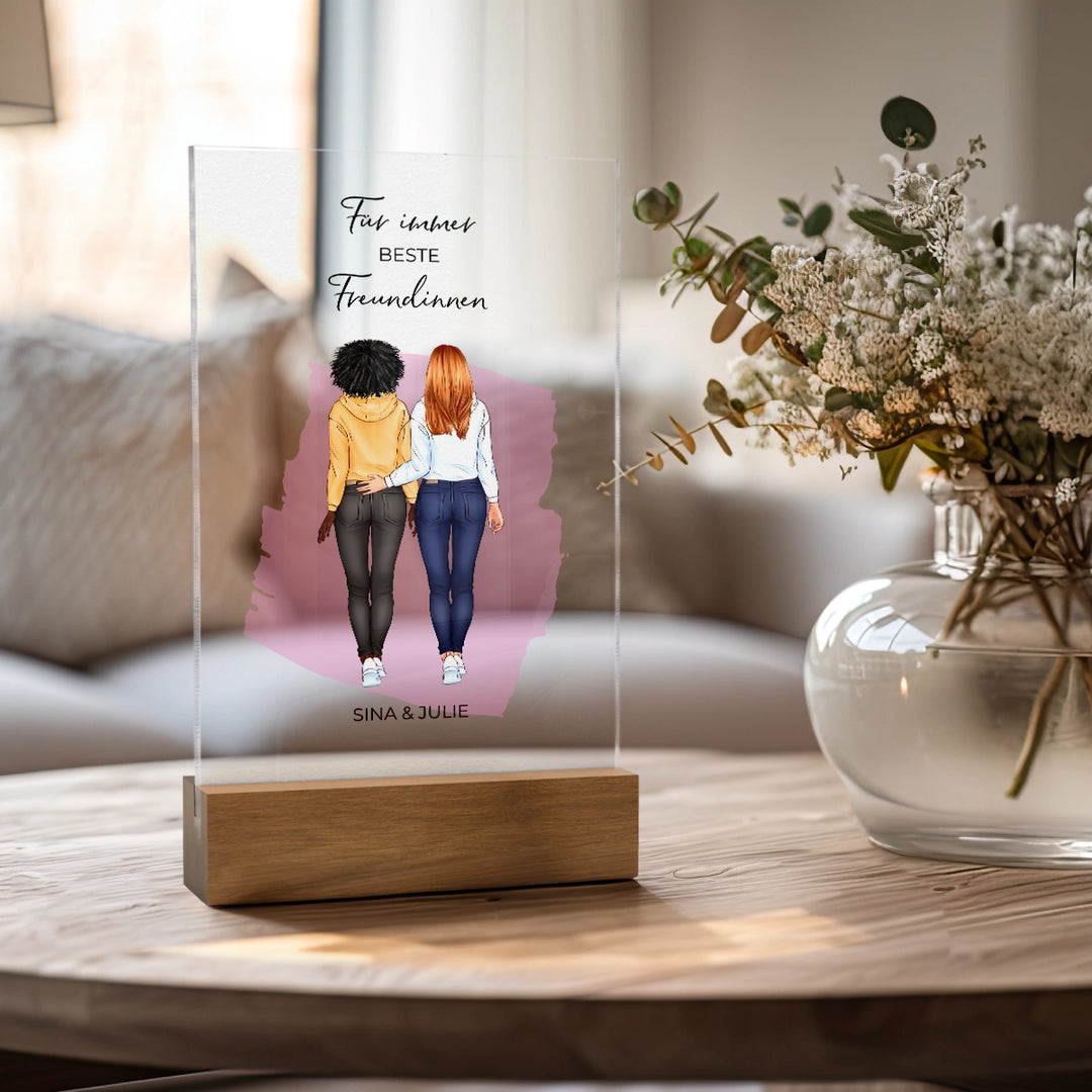 Personalized acrylic panel "Best Friends"
