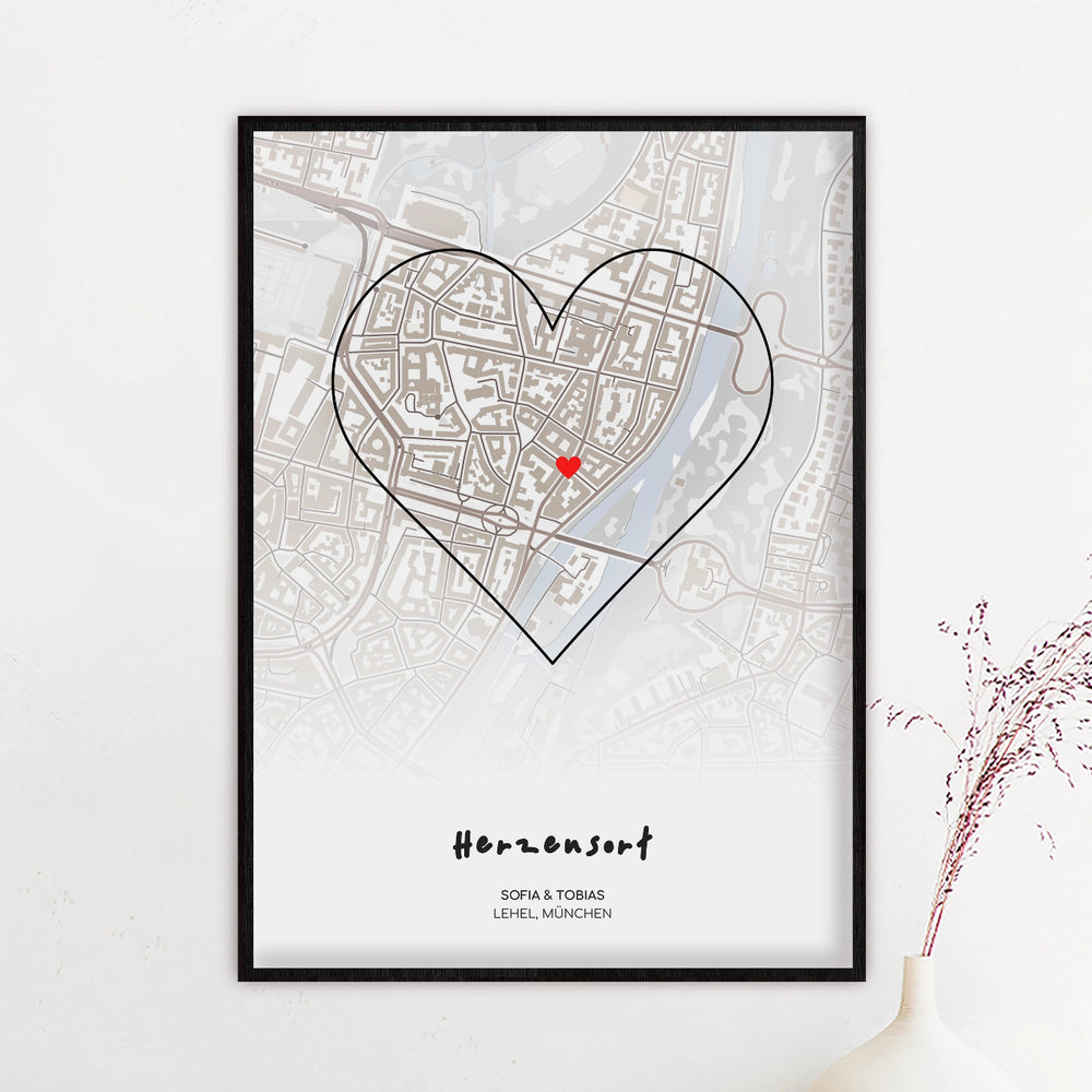 Personalisiertes Kartenposter "Lieblingsort"