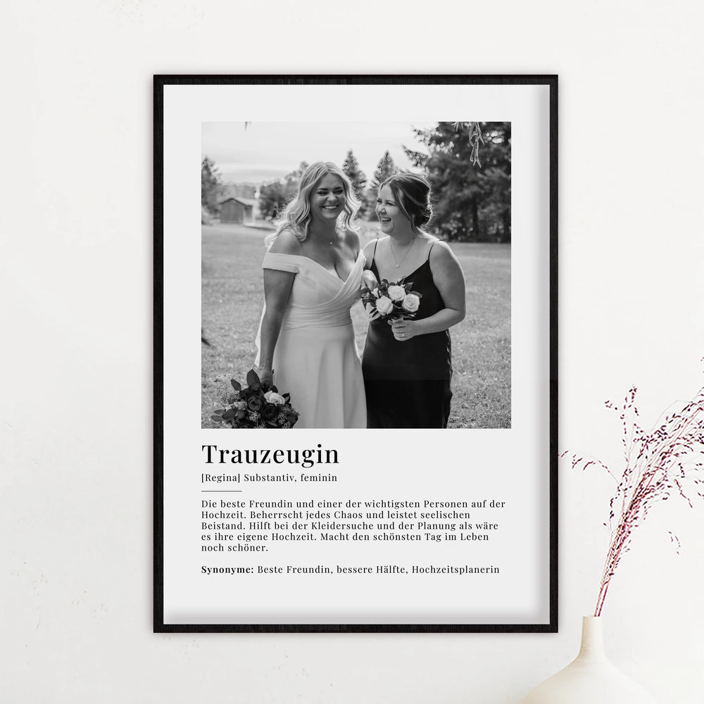 Fotoposter "Trauzeugin Definition"-1