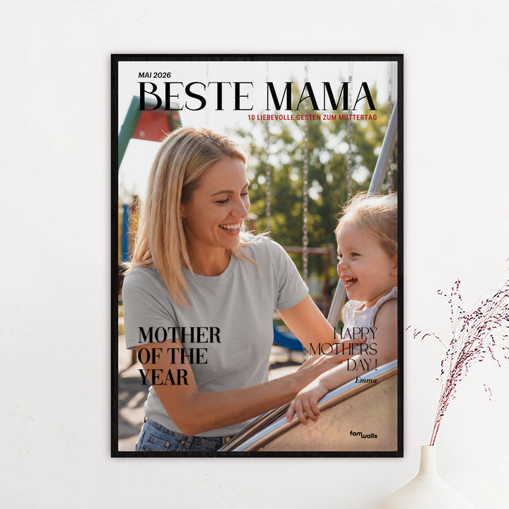 Personalisiertes Poster Magazin "Beste Mama"