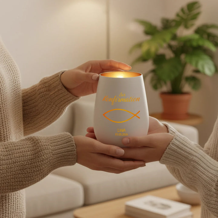 Personalisiertes Windlicht “Konfirmation”