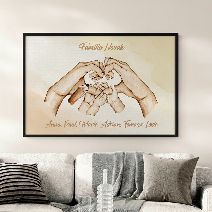 Personalisierte Leinwand "Familienglück"