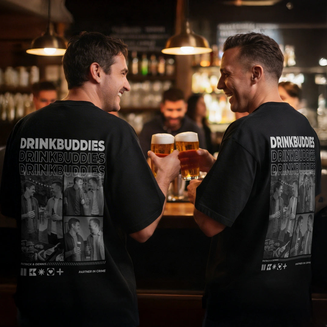 Personalisiertes T-Shirt "Drinkbuddies"