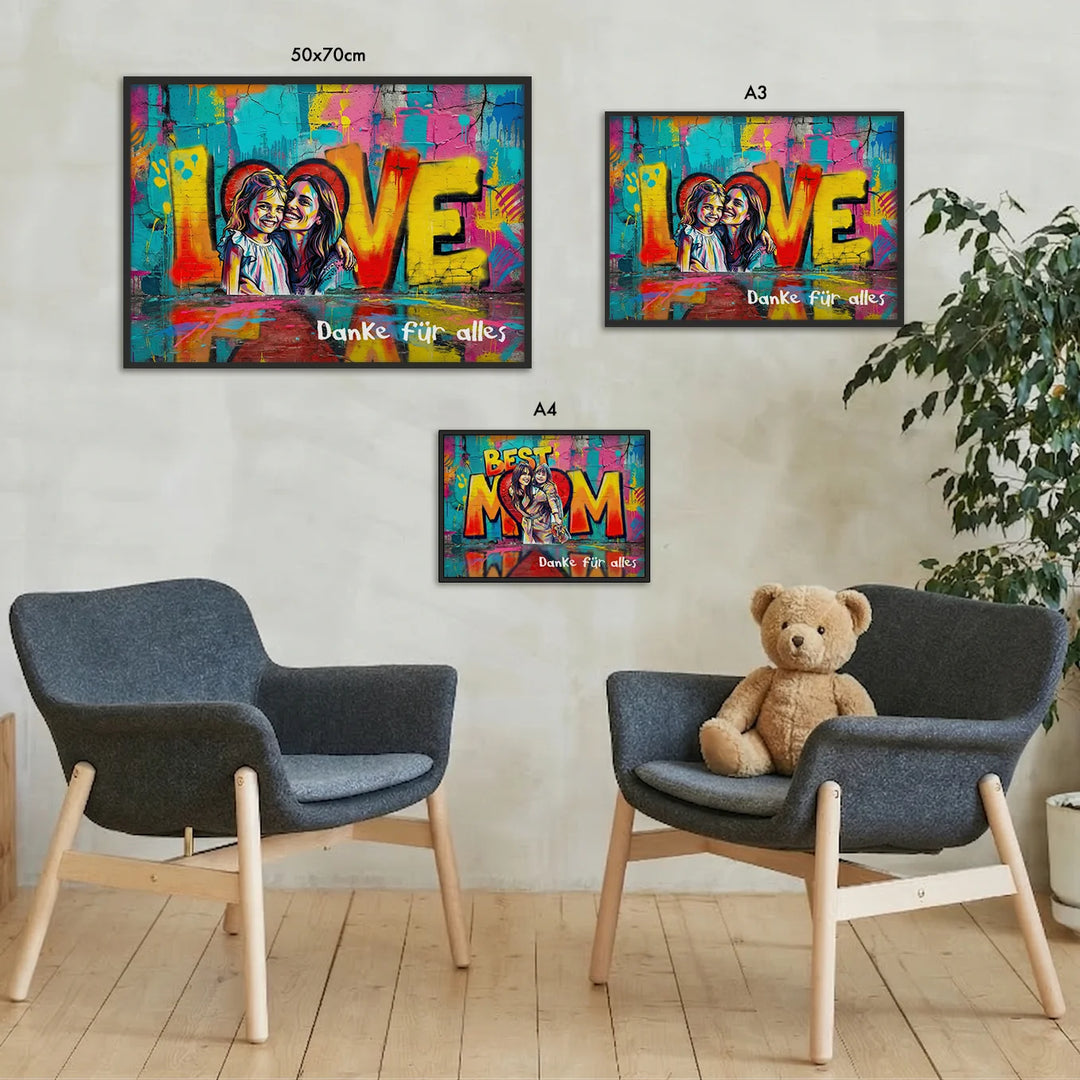 Personalisiertes Poster Love "MAMA"