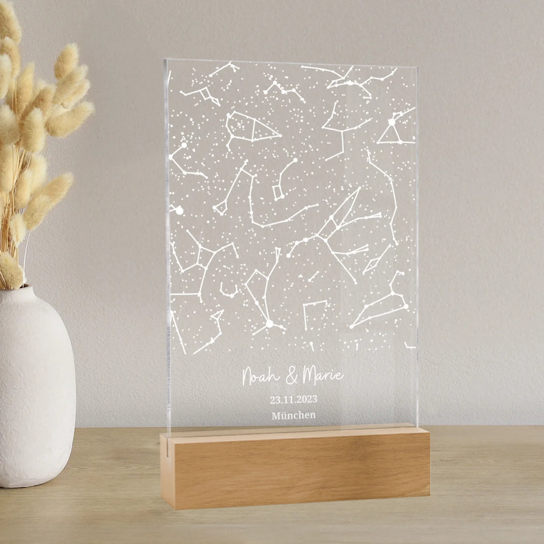Personalisierte Acryltafel - "Sternenhimmel"