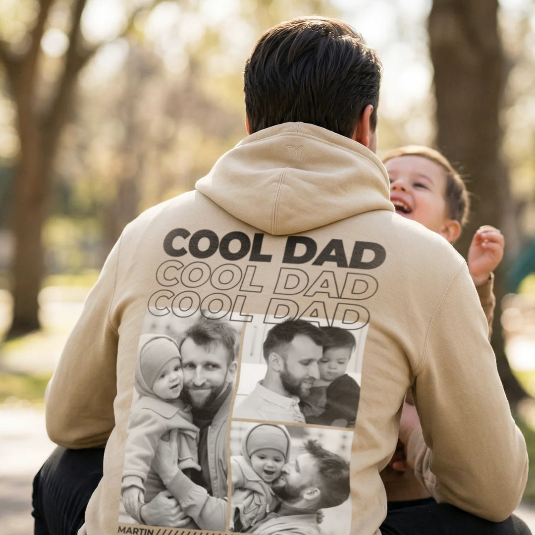 Personalisierter Hoodie mit Fotos "Papa"