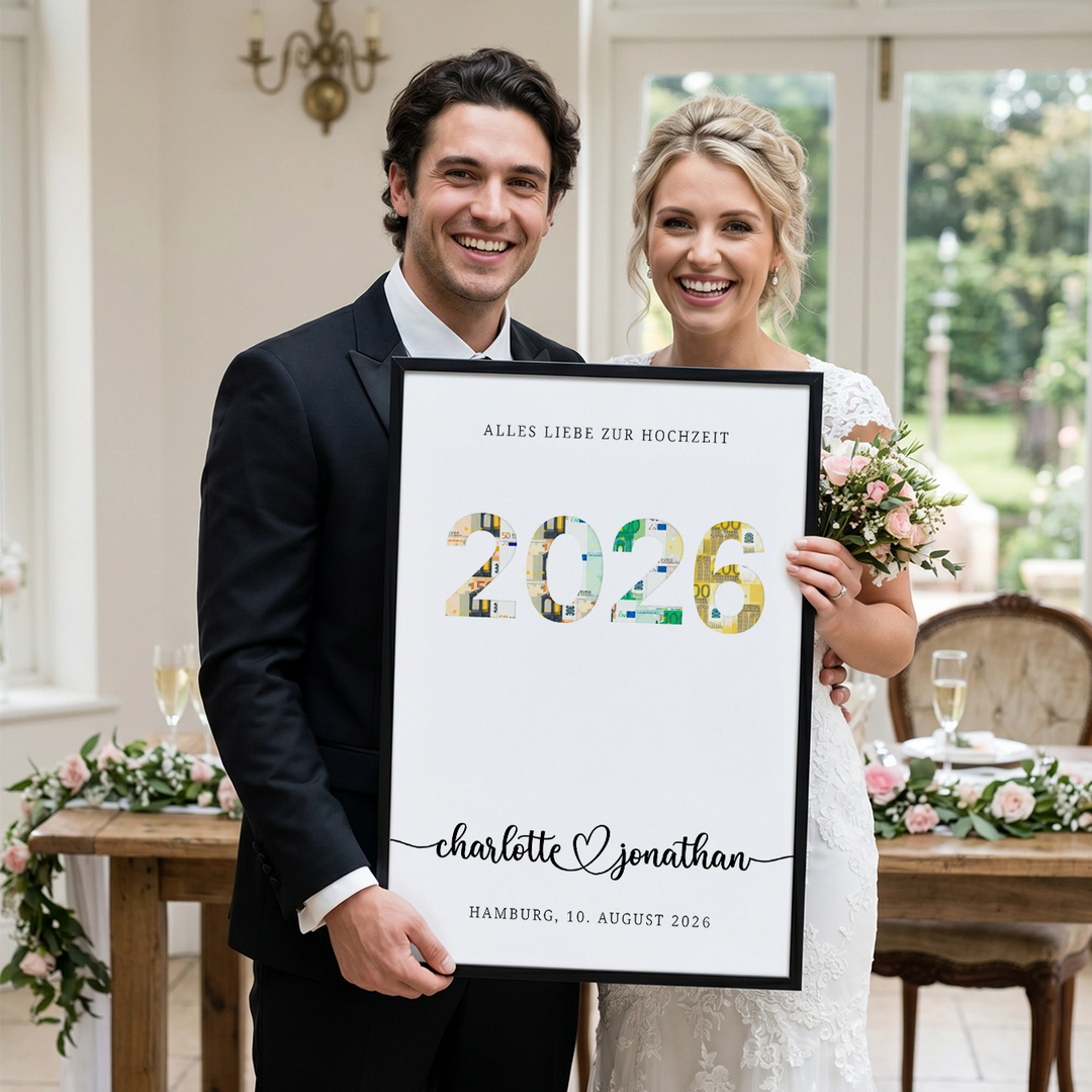 Personalisiertes Geldgeschenk zur Hochzeit "2026"